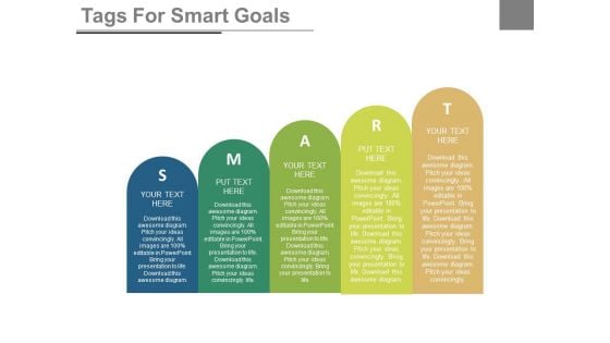 Five Steps To Setting Smart Business Goals Powerpoint Template