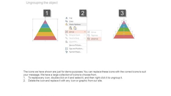 Five Steps Triangle Diagram With Icons Powerpoint Template