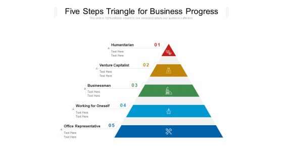 Five Steps Triangle For Business Progress Ppt PowerPoint Presentation Gallery Tips PDF Five Steps Triangle For Business Progress Ppt PowerPoint Presentation Gallery Tips PDF