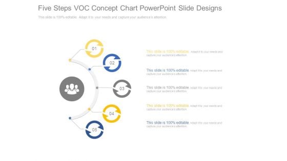 Five Steps Voc Concept Chart Powerpoint Slide Designs