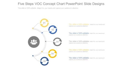 Five Steps Voc Concept Chart Powerpoint Slide Designs