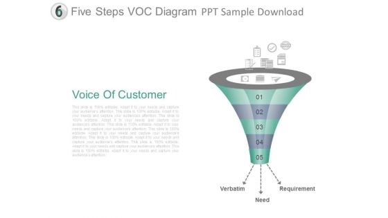 Five Steps Voc Diagram Ppt Sample Download