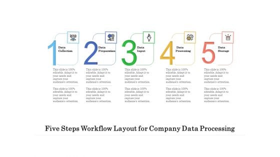 Five Steps Workflow Layout For Company Data Processing Ppt PowerPoint Presentation File Grid PDF Five Steps Workflow Layout For Company Data Processing Ppt PowerPoint Presentation File Grid PDF
