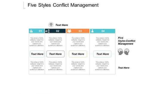 Five Styles Conflict Management Ppt PowerPoint Presentation Outline Mockup Cpb Five Styles Conflict Management Ppt PowerPoint Presentation Outline Mockup Cpb