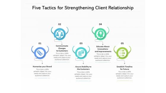 Five Tactics For Strengthening Client Relationship Ppt PowerPoint Presentation Gallery Rules PDF