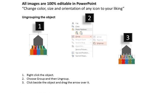 Five Tags With Business Team And Icons Powerpoint Template