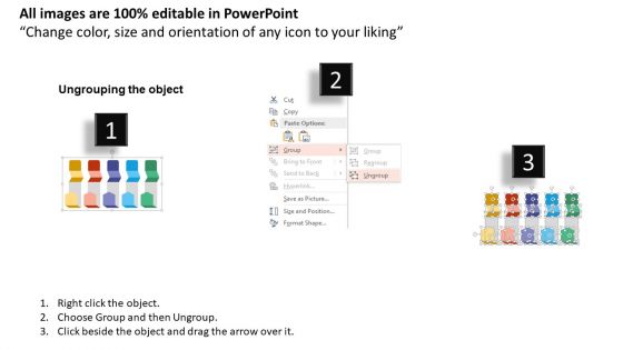 Five Tags With Marketing Icons Powerpoint Template