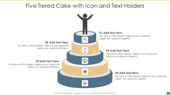 Five Tiered Cake Ppt PowerPoint Presentation Complete Deck With Slides