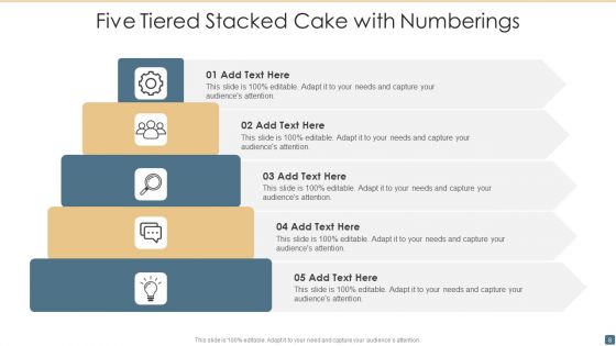 Five Tiered Cake Ppt PowerPoint Presentation Complete Deck With Slides