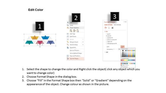 Five Triangles With Business Icon Process Chart Powerpoint Template