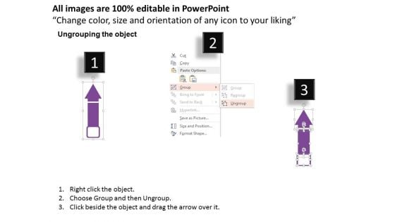 Five Upward Arrows With Icons Powerpoint Template