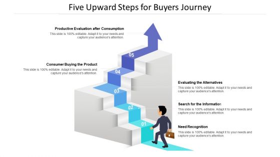 Five Upward Steps For Buyers Journey Ppt Infographic Template Influencers PDF