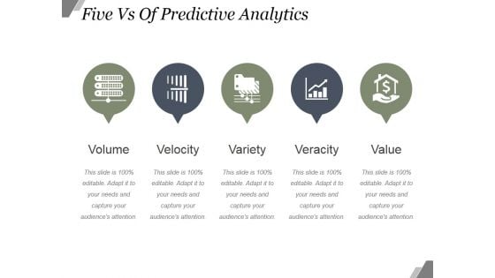 Five Vs Of Predictive Analytics Ppt PowerPoint Presentation Images