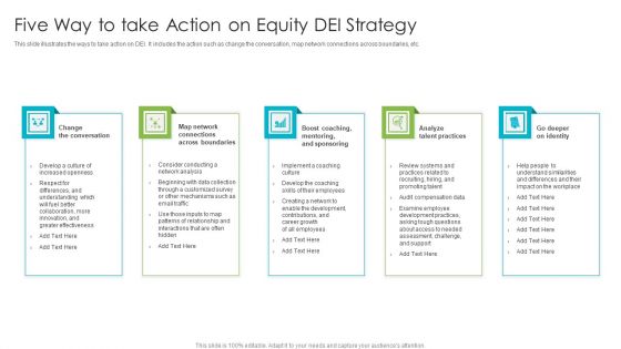 Five Way To Take Action On Equity DEI Strategy Sample PDF Five Way To Take Action On Equity DEI Strategy Sample PDF