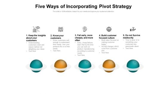 Five Ways Of Incorporating Pivot Strategy Ppt PowerPoint Presentation Summary Inspiration PDF