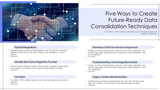 Five Ways To Create Future Ready Data Consolidation Techniques Elements PDF