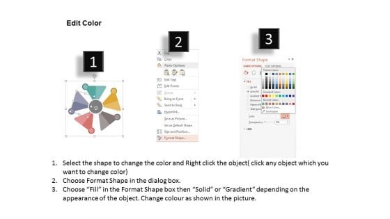 Five Wings Around Circle With Icons Powerpoint Templates