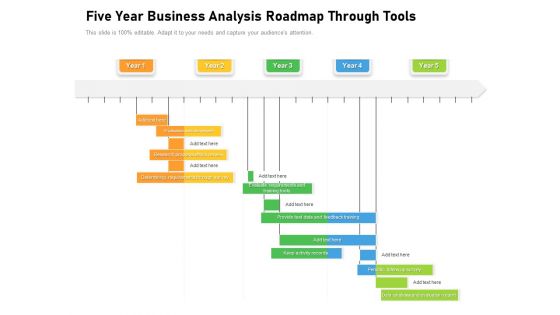 Five Year Business Analysis Roadmap Through Tools Graphics