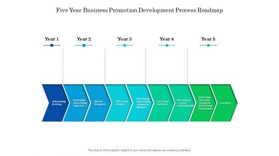 Five Year Business Promotion Development Process Roadmap Brochure