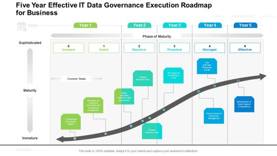 Five Year Effective IT Data Governance Execution Roadmap For Business Inspiration