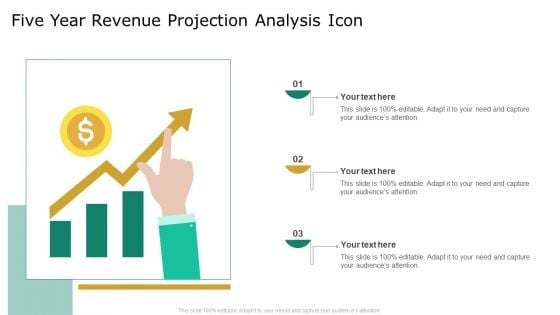 Five Year Revenue Projection Analysis Icon Microsoft PDF
