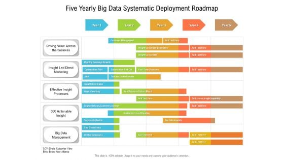 Five Yearly Big Data Systematic Deployment Roadmap Pictures