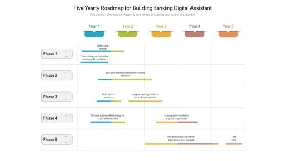 Five Yearly Roadmap For Building Banking Digital Assistant Graphics Five Yearly Roadmap For Building Banking Digital Assistant Graphics