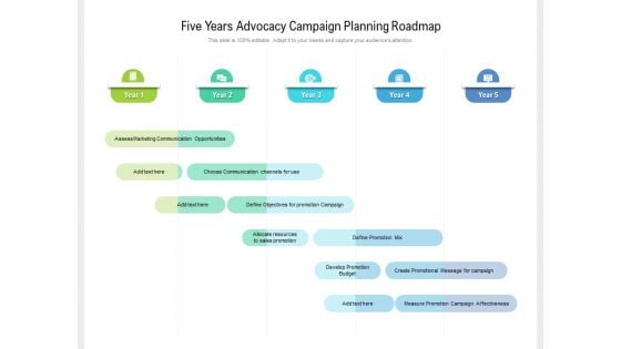 Five Years Advocacy Campaign Planning Roadmap Portrait Five Years Advocacy Campaign Planning Roadmap Portrait