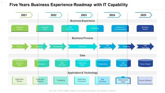 Five Years Business Experience Roadmap With IT Capability Pictures Five Years Business Experience Roadmap With IT Capability Pictures