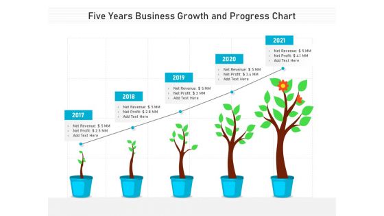 Five Years Business Growth And Progress Chart Ppt PowerPoint Presentation Gallery Format PDF