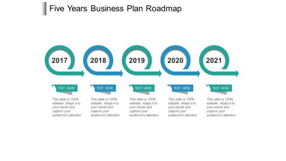 Five Years Business Plan Roadmap Ppt PowerPoint Presentation Icon Demonstration