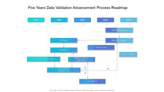 Five Years Data Validation Advancement Process Roadmap Portrait