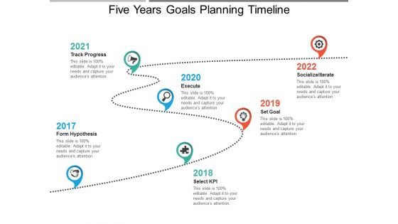 Five Years Goals Planning Timeline Ppt PowerPoint Presentation Tips