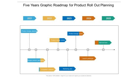 Five Years Graphic Roadmap For Product Roll Out Planning Microsoft