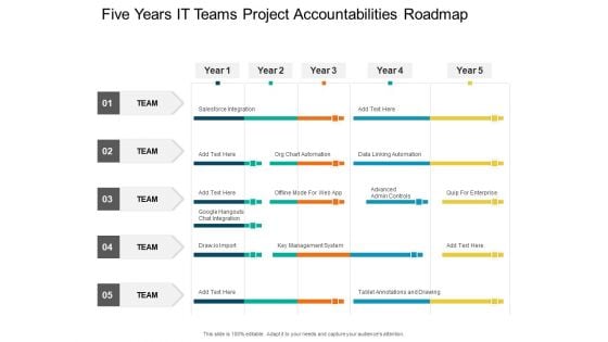 Five Years IT Teams Project Accountabilities Roadmap Guidelines