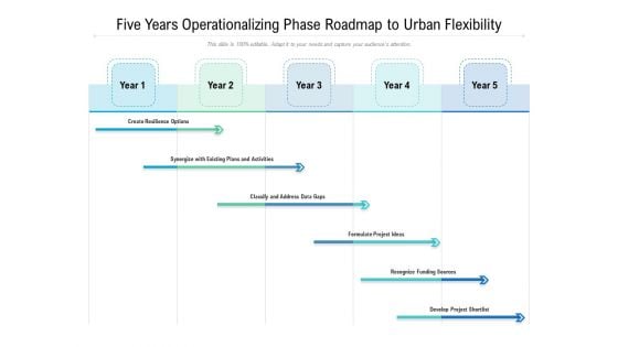 Five Years Operationalizing Phase Roadmap To Urban Flexibility Professional