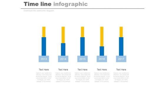 Five Years Planning Timeline Chart Powerpoint Slides