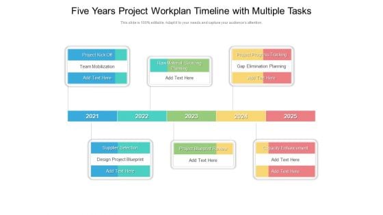 Five Years Project Workplan Timeline With Multiple Tasks Ideas
