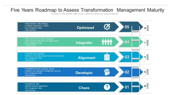 Five Years Roadmap To Assess Transformation Management Maturity Themes