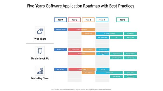 Five Years Software Application Roadmap With Best Practices Background Five Years Software Application Roadmap With Best Practices Background