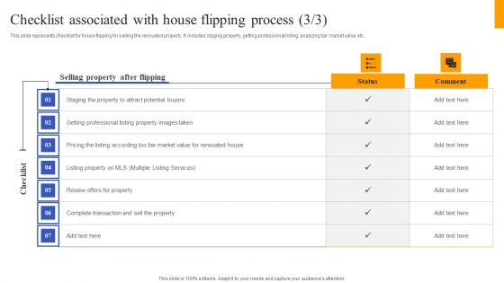 Fix And Flip Method For Renovating Real Estate Checklist Associated With House Flipping Process Demonstration PDF