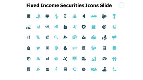 Fixed Income Securities Icons Slide Gears Dollar Ppt PowerPoint Presentation Ideas Guidelines