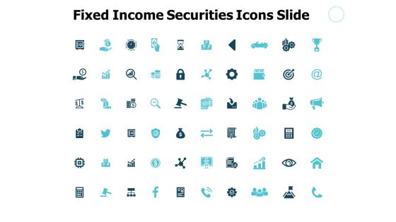 Fixed Income Securities Icons Slide Gears Dollar Ppt PowerPoint Presentation Ideas Guidelines