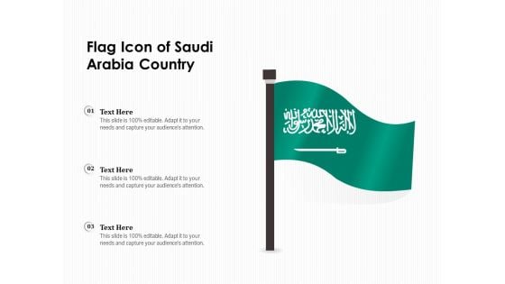 Flag Icon Of Saudi Arabia Country Ppt PowerPoint Presentation Summary Deck PDF