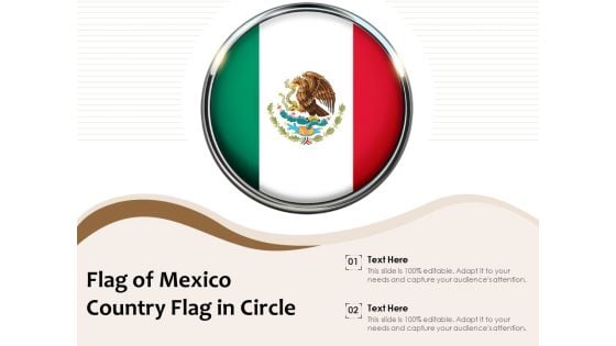 Flag Of Mexico Country Flag In Circle Ppt PowerPoint Presentation Slides Background Designs PDF