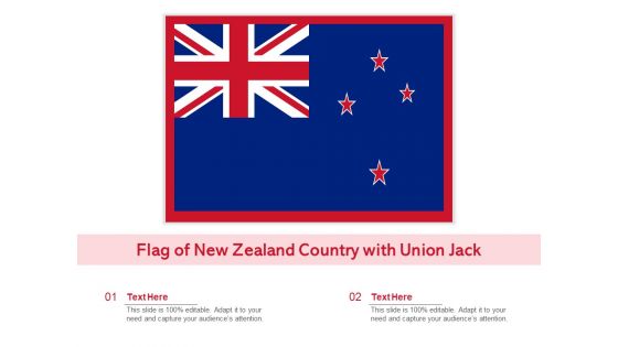 Flag Of New Zealand Country With Union Jack Ppt PowerPoint Presentation File Files PDF