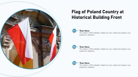 Flag Of Poland Country At Historical Building Front Ppt Outline Slides PDF