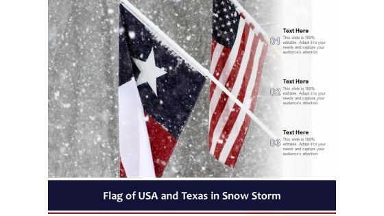 Flag Of USA And Texas In Snow Storm Ppt PowerPoint Presentation Summary Backgrounds PDF