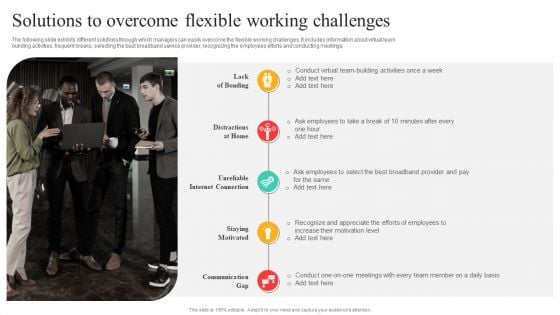 Flexible Working Policies And Guidelines Solutions To Overcome Flexible Working Challenges Slides PDF