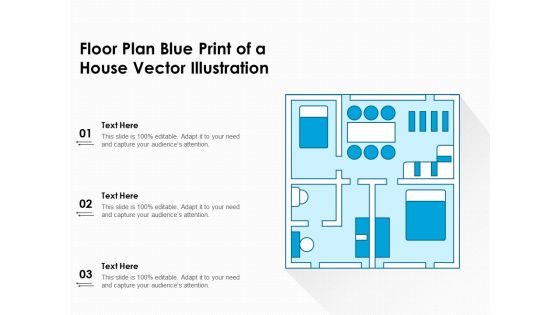 Floor Plan Blue Print Of A House Vector Illustration Ppt PowerPoint Presentation Slides Example PDF